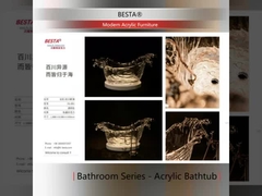 맑은 아크릴 가구 현대적이고 미니멀한 외관을 위해 아크릴 욕실