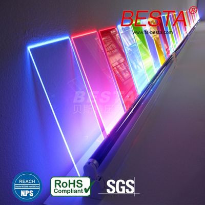 엣지 라이트 네온 형광 아크릴 시트 아크릴 LED 표지판 2.8mm-15mm